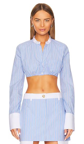 Fresh Stripe Bra Shirt in Fresh Blue Stripe | Revolve Clothing (Global)