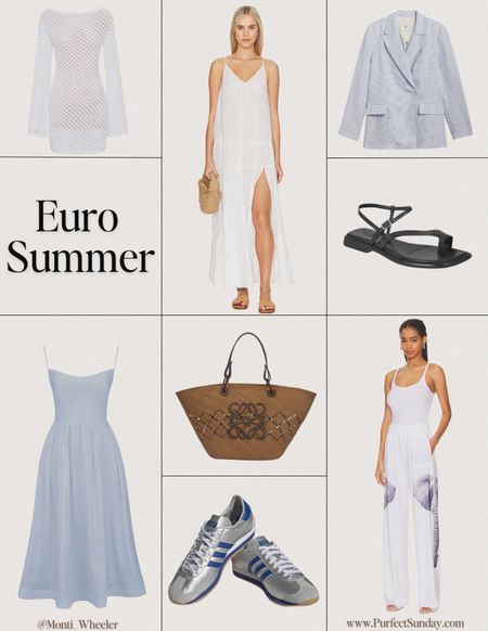 Euro summer outfit essentials.  Love the baby blue and white linen aesthetic 

#LTKeurope #LTKitbag #LTKstyletip
