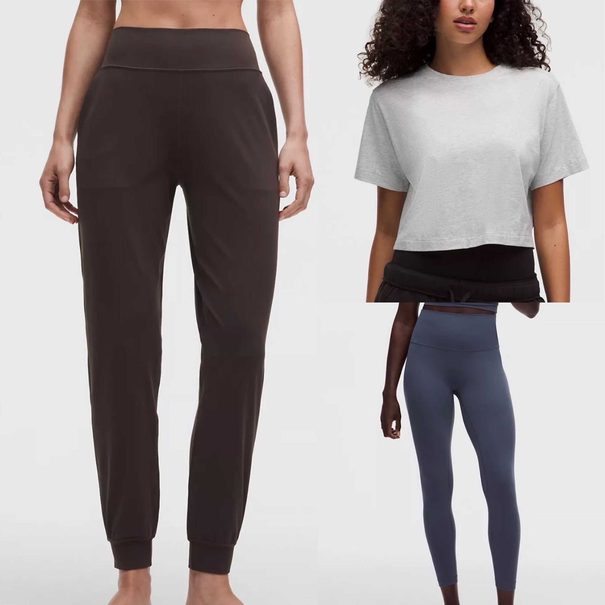 Few lululemon updates for fall
Cropped tee I wear over a tank to Pilates 
Align in dusty diamond 
Align jogger in brown

#LTKOver40