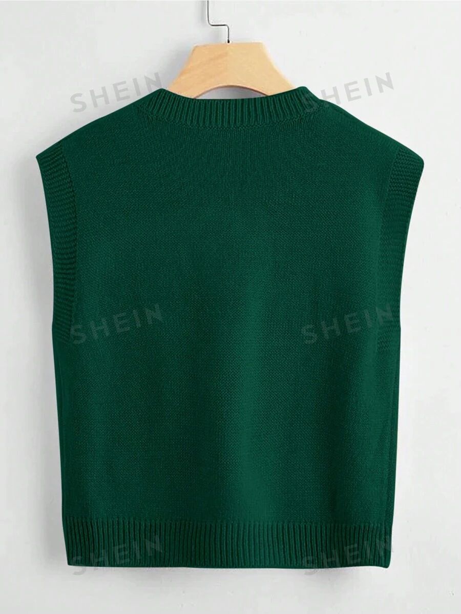SHEIN EZwear V Neck Sweater Vest | SHEIN