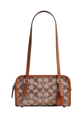 COACH Swing Zip Back 20 in Crystal Signature Jacquard | Belk