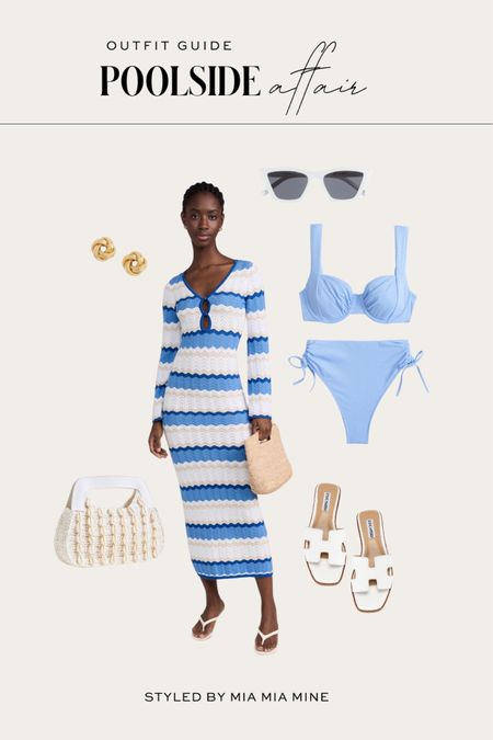 Summer outfit ideas / memorial weekend outfit
Shopbop swimsuit coverup / knit dress
Abercrombie baby blue bikini on sale
Steve Madden slides
Shopbop shell handbag 

#LTKTravel #LTKFindsUnder100 #LTKSwim