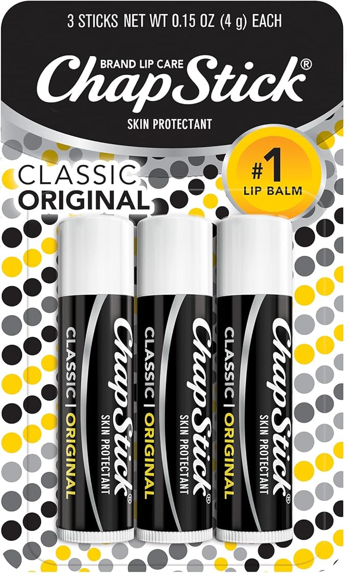 ChapStick Classic Original Lip Balm Tubes, Lip Care - 0.15 Oz (3 Tubes) | Amazon (US)