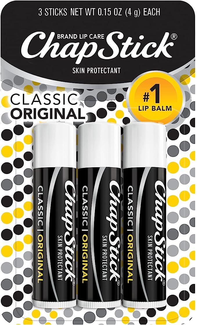 ChapStick Classic Original Lip Balm Tubes, Lip Care - 0.15 Oz (3 Tubes) | Amazon (US)