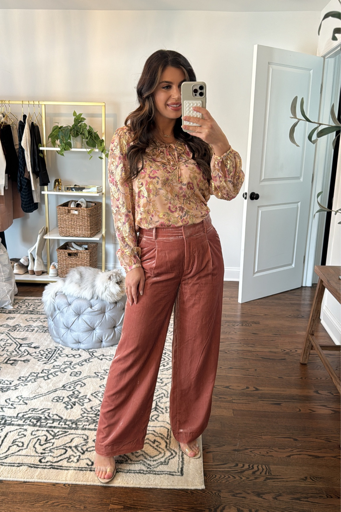 50% off this entire outfit today! So cute for the holidays! Wearing a size 4 and small in top. @loft 

#LTKstyletip #LTKSeasonal #LTKHoliday