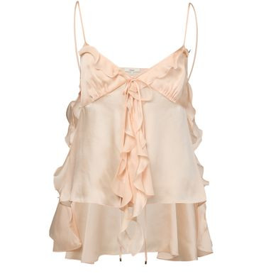 Frilled top in silk | 24S US