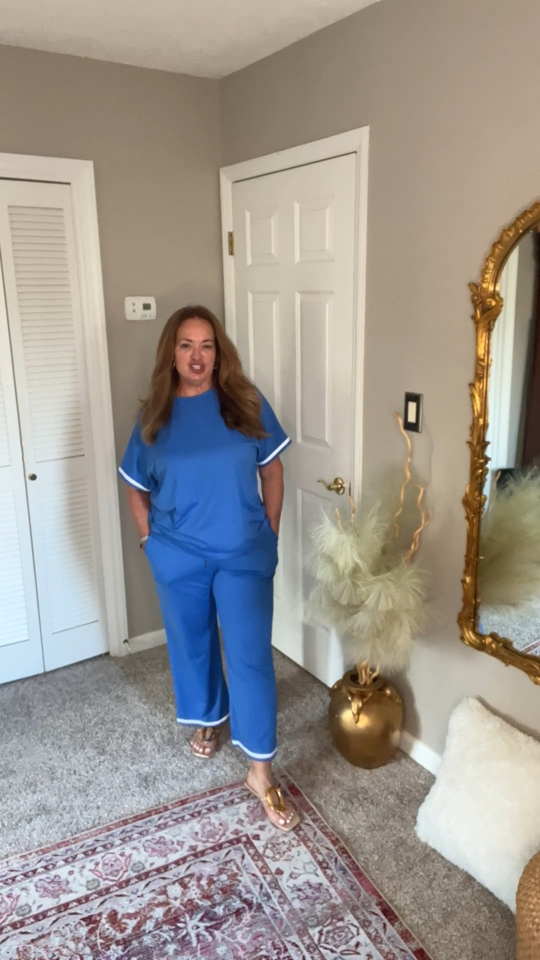 Weekend comfortable 2 piece elevated travel set. Love the white  trim! 

Currently on Sale!

#LTKmorningroutine #LTKselfcare #LTKdayinmylife