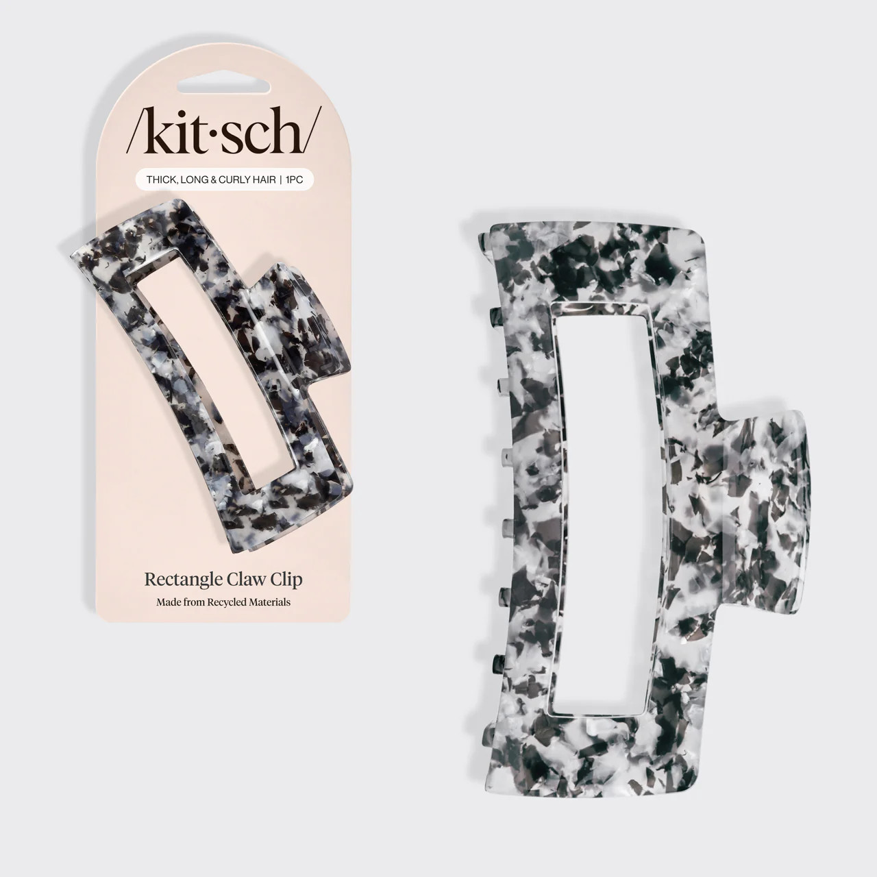 Black Marble Jumbo Claw Clip | KITSCH | Kitsch