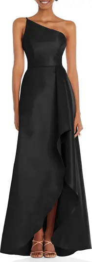 One-Shoulder Satin Gown | Nordstrom