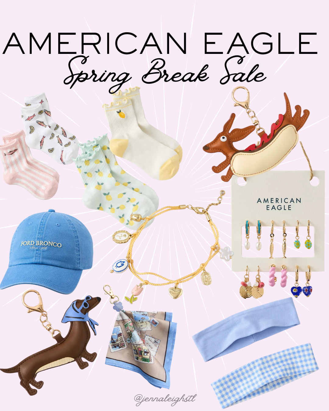 American Eagle Happy Spring Break Sale with so many fun accessories and they’re all 30% off. Perfect time to grab a few cute extras. 

 #LTKSpringSale #LTKSeasonal #LTKMidsize