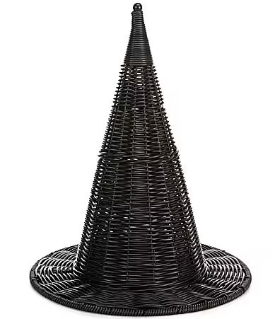 Southern Living Halloween Collection Wicker Witch Hat - Black | Dillard's