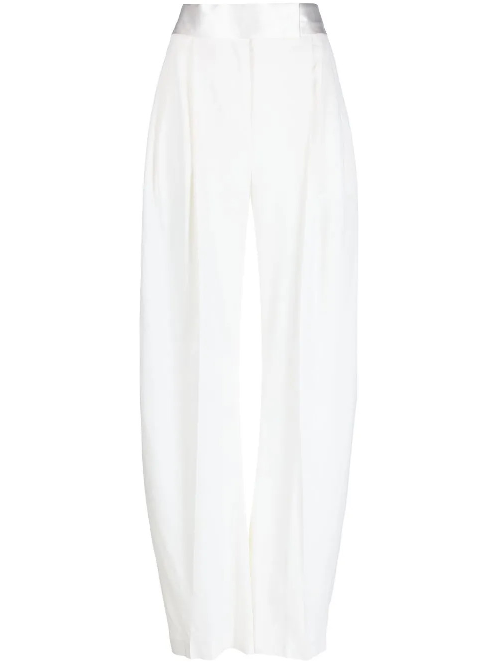 The Attico Silk Tapered Trousers - Farfetch | Farfetch Global