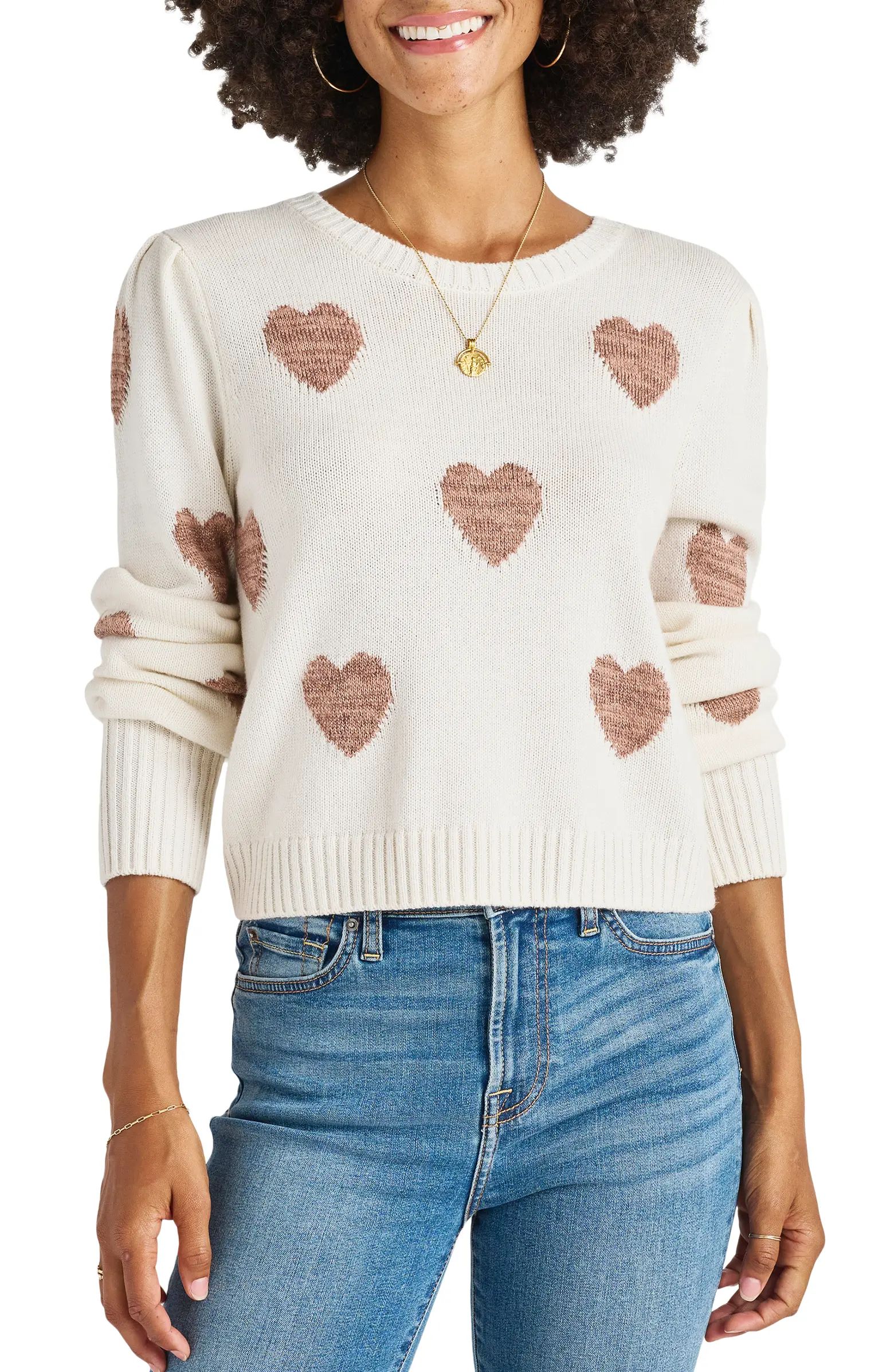 Annabelle Metallic Heart Sweater | Nordstrom