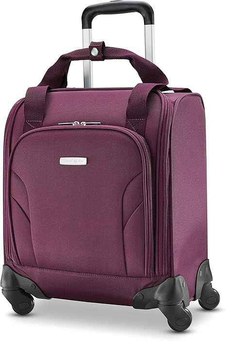 Samsonite Underseat Carry-On Spinner with USB Port, Purple, One Size | Amazon (US)