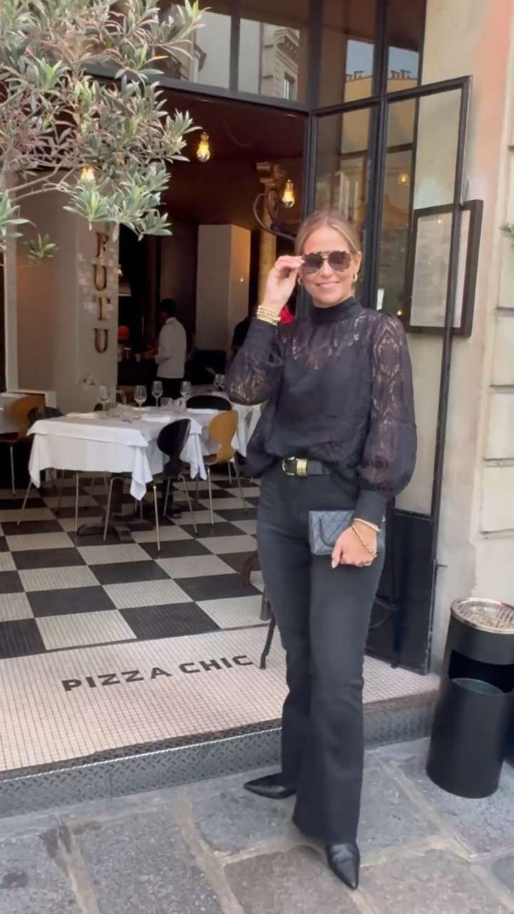 All-black Parisian street style; sleek, effortless, and chic for day or night. A classic look that never goes out of style. 

 #LTKSeasonal #LTKMidsize #LTKStyleTip