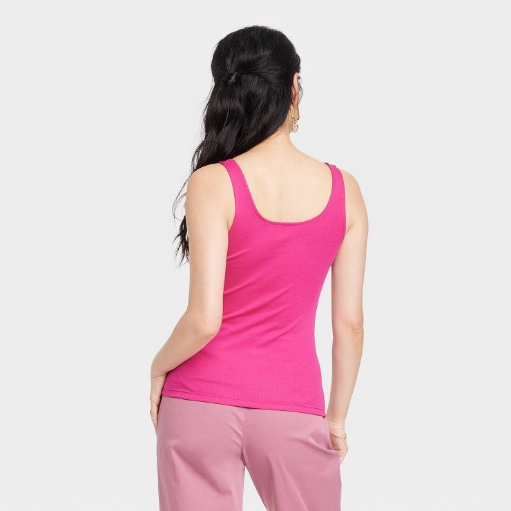 Women's Slim Fit Square Neck Tank Top - A New Day™ | Target