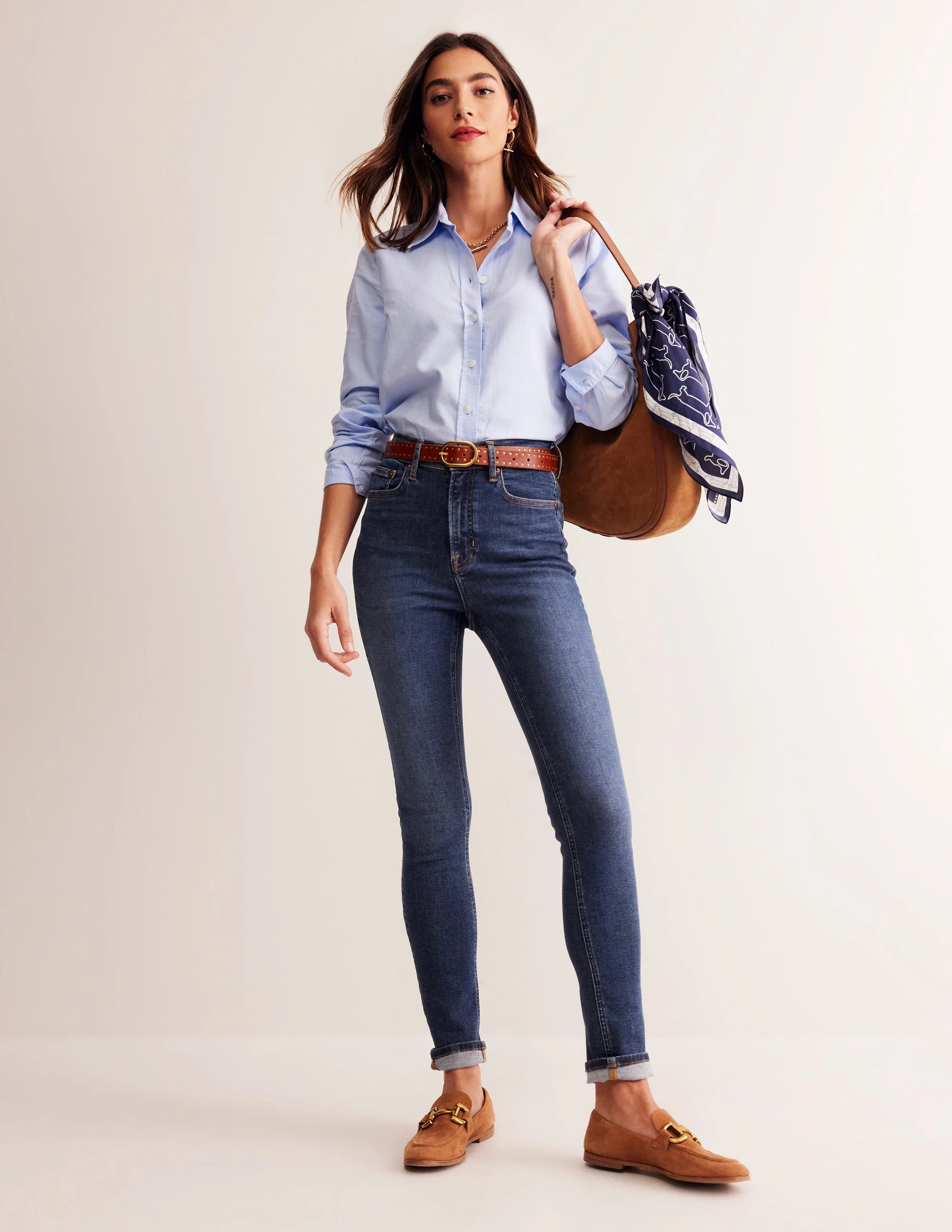 High Rise Skinny Jeans-Mid Wash | Boden UK