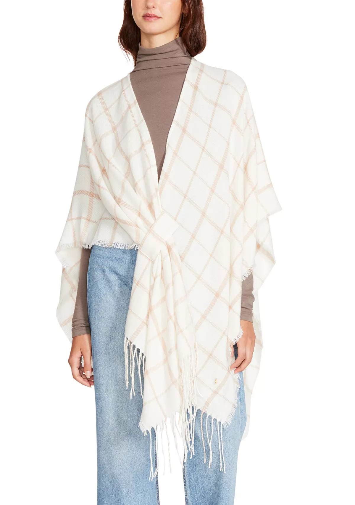 Women's Plaid Pull Through Ruana | Belk