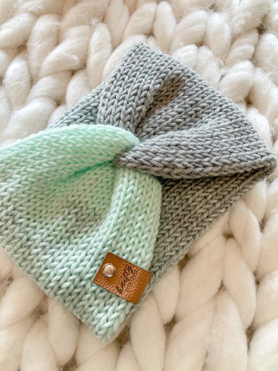 Knit ear warmer // knit headband // twist knit headband // winter headband // winter ear warmer | Etsy (US)