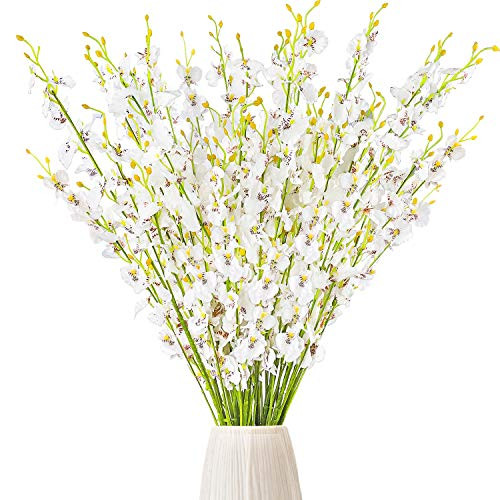 CEWOR 15pcs Artificial Orchids Flowers Silk Fake White Orchids Flowers Faux Dancing Lady Orchids ... | Amazon (US)