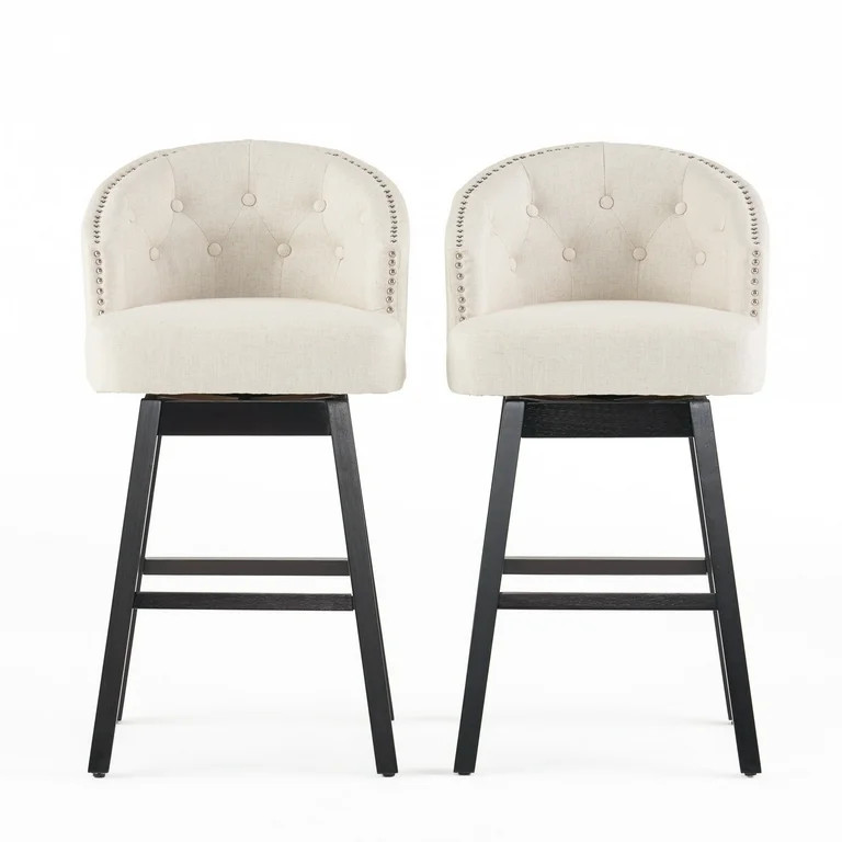 Noble House Bentley Beige Bar Stool (Set of 2) | Walmart (US)