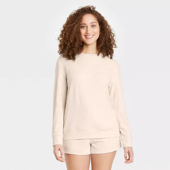 Women's Summer Lounge Sweatshirt - Stars Above™ Oatmeal XL | Target