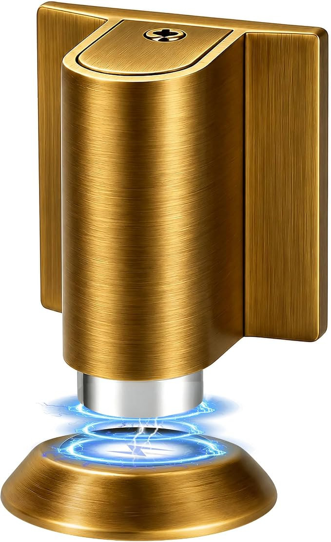 Magnetic Door Stopper Floor Mount, No Drilling Adhesive Door Holder, Retractable Magnetic Door St... | Amazon (US)