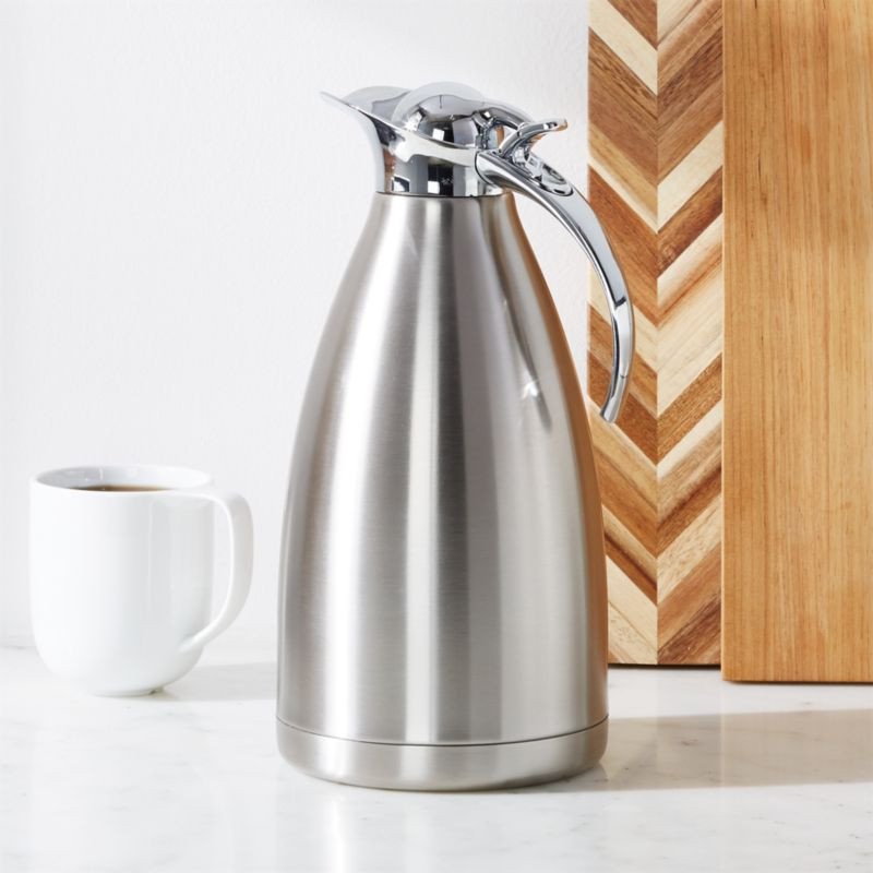 2-Liter Thermal Coffee Carafe + Reviews | Crate & Barrel | Crate & Barrel