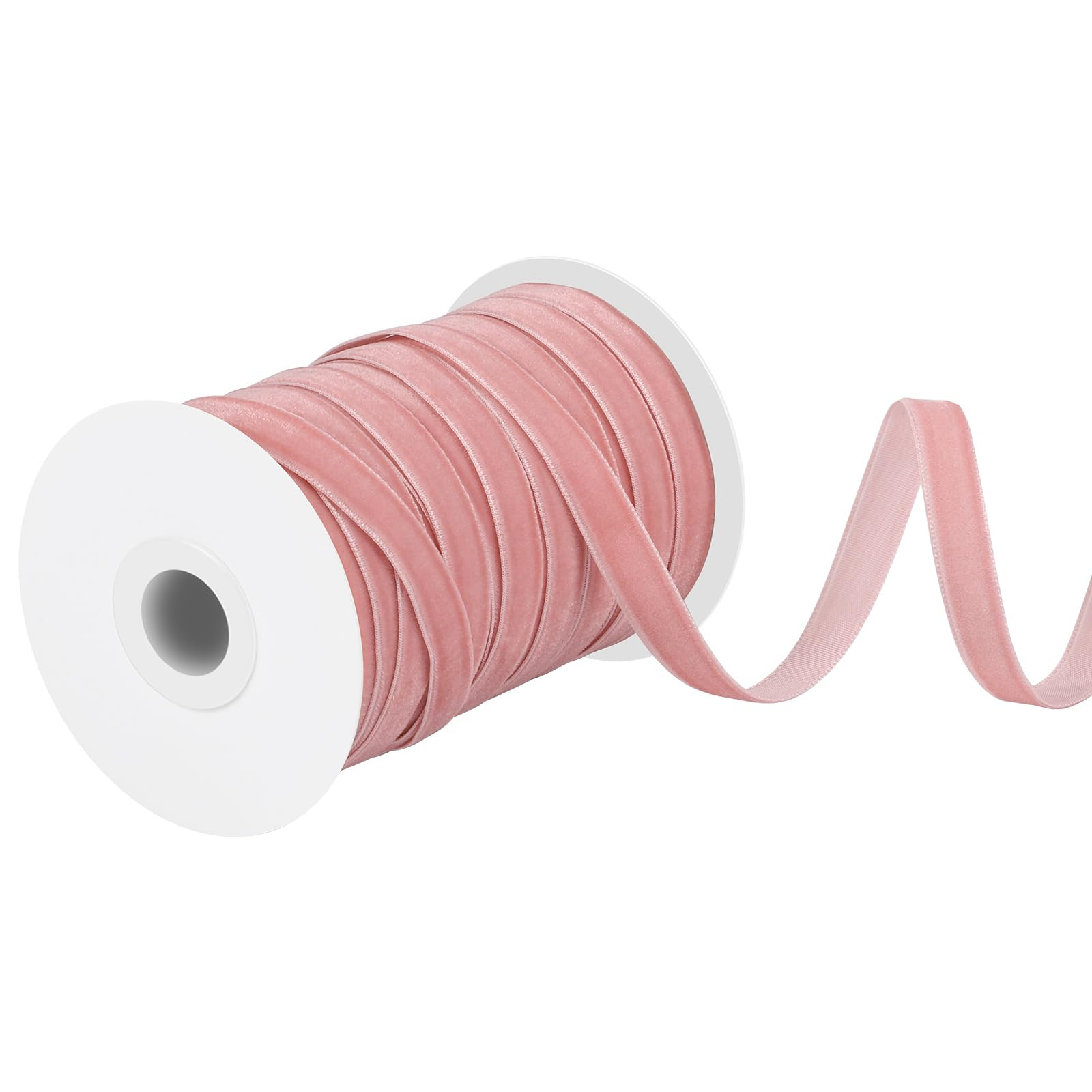 Pink Velvet Ribbon 3/8 Inch Velvet Fabric by The 30 Yards Vintage Thin Valentines Velvet Ribbon f... | Amazon (US)