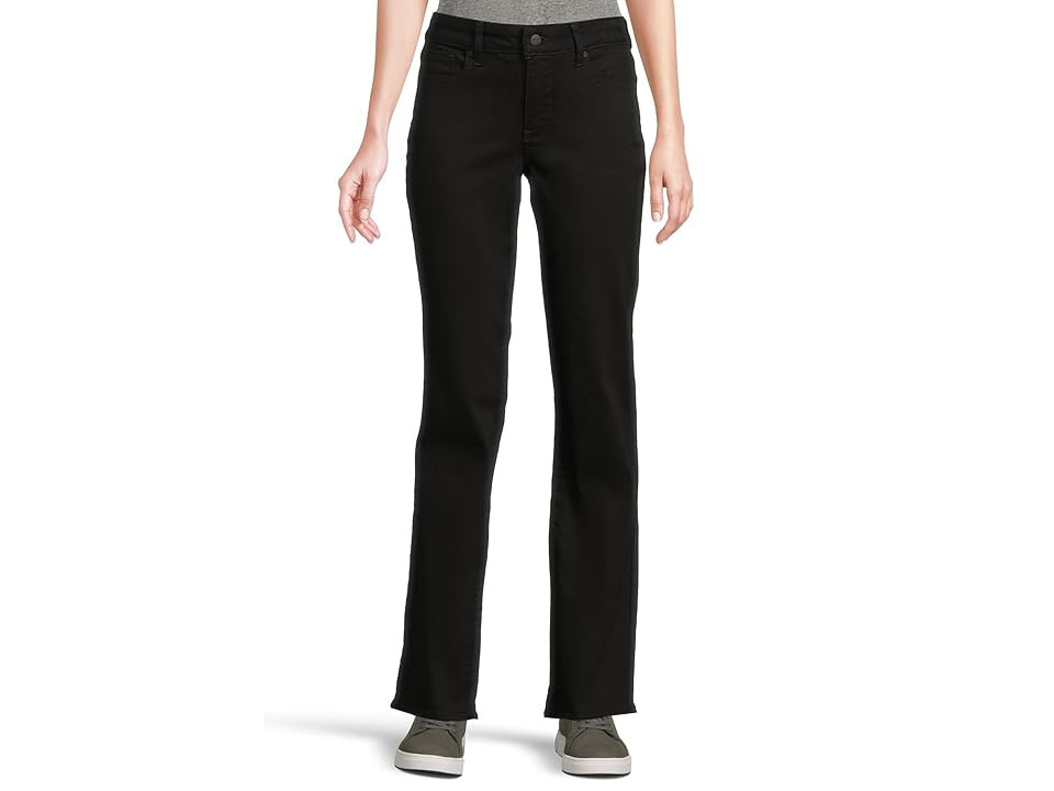 NYDJ Marilyn Straight in Black Women's Jeans Black : 6 32, Elastane/Denim/Cotton | Zappos