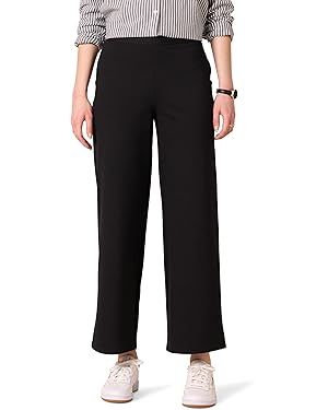 Amazon Essentials Women's Cropped Wide Leg Pull-On Pants | Amazon (US)