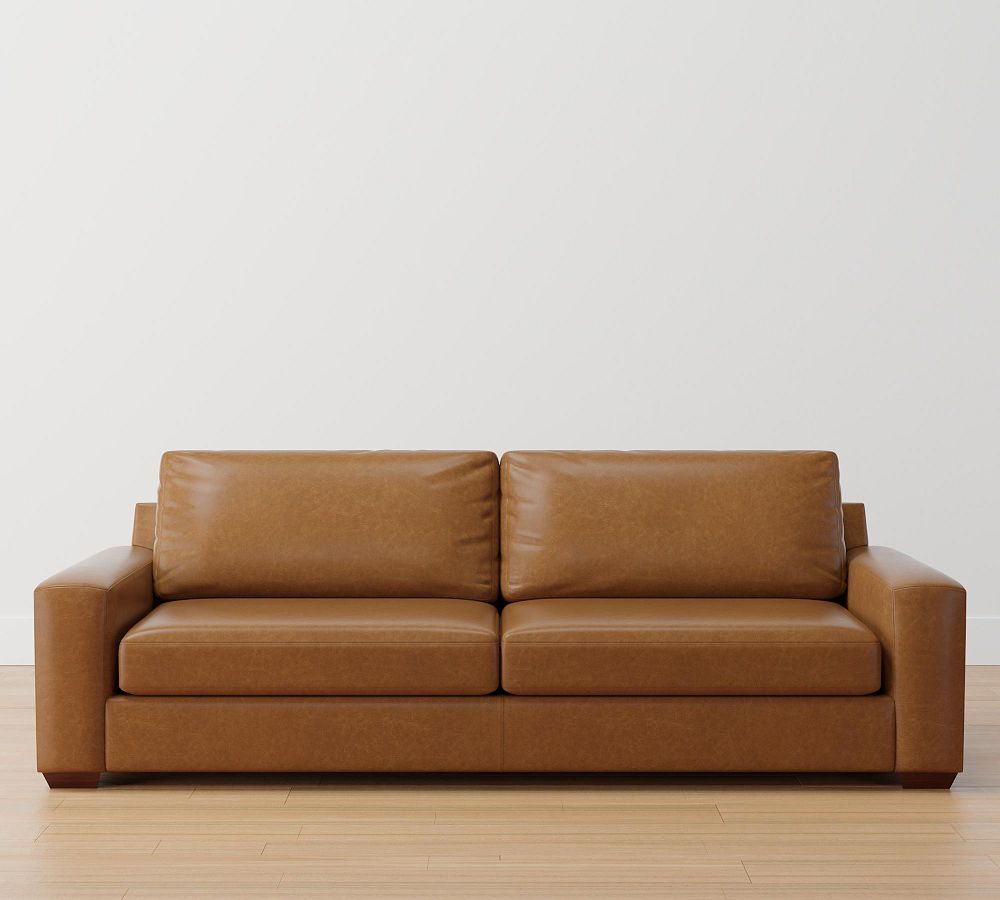 Big Sur Square Arm Leather Sofa | Pottery Barn (US)