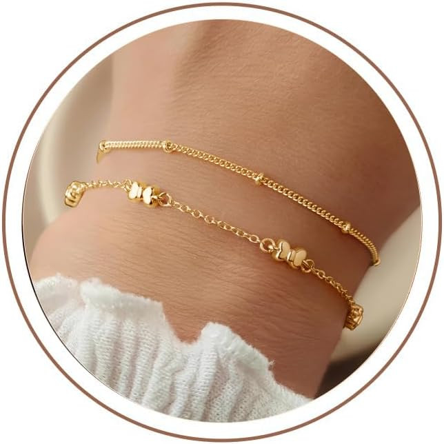 Turandoss Mothers Day Gifts for Mom Girls, Dainty 14K Gold Plated Cross Clover Heart Butterly Evi... | Amazon (US)