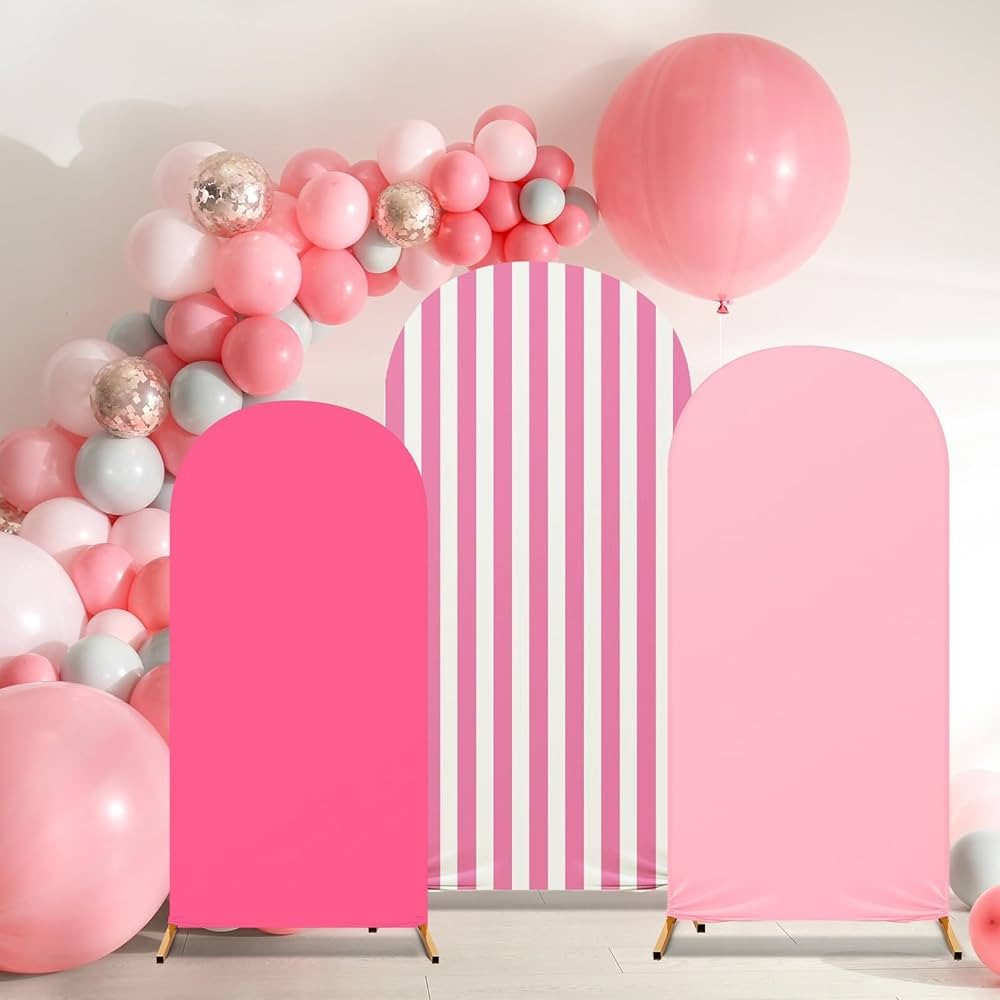Arch Backdrop Cover Set of 3 Wedding Arch Covers Spandex Backdrop Stand 4ft, 5ft, 6ft for Wedding... | Amazon (US)