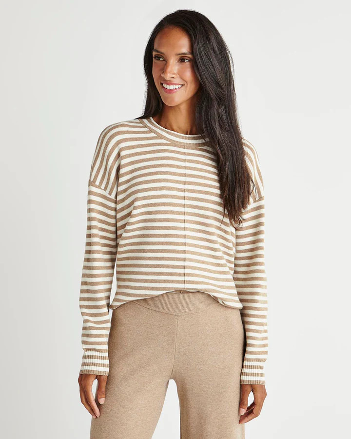 Splendid X Cella Jane Striped Front Seam Sweater | Splendid