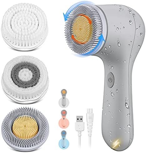 Facial Cleansing Brush [ Upgraded Version ] ETEREAUTY Rechargeable Silicone Spin Face Brush, Bi-d... | Amazon (US)