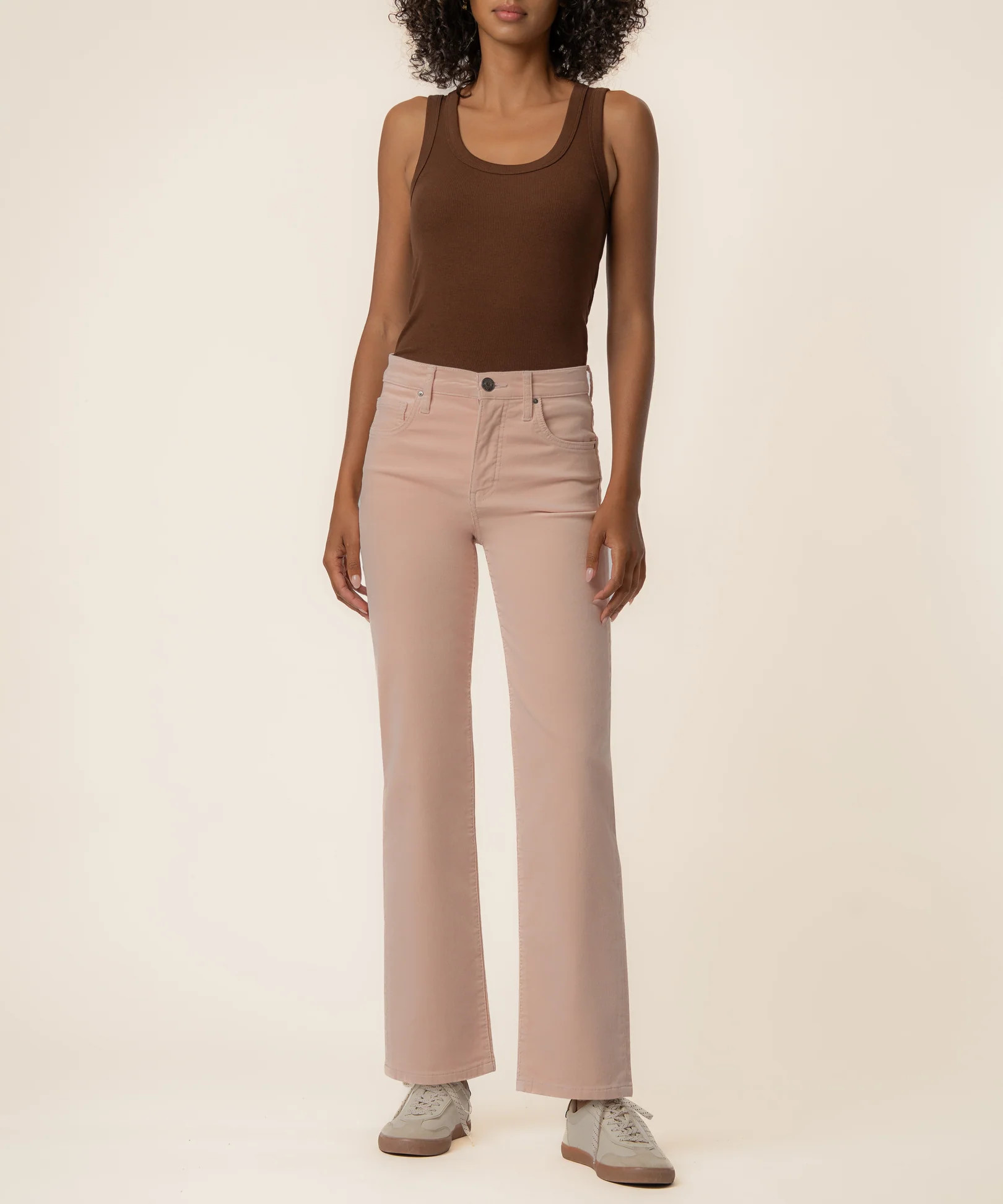 Avery Corduroy High Rise Straight Leg in Pink Diamond - Kut from the Kloth | Kut From Kloth