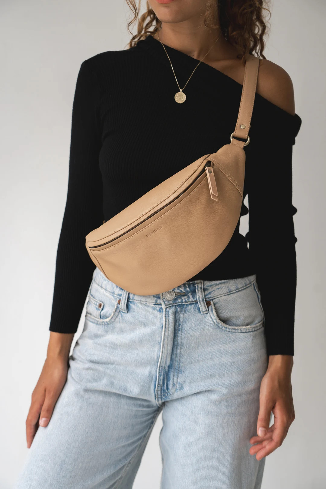 Handmade Sand Leather Fanny Pack: Crossbody Belt Bag - Etsy | Etsy (US)