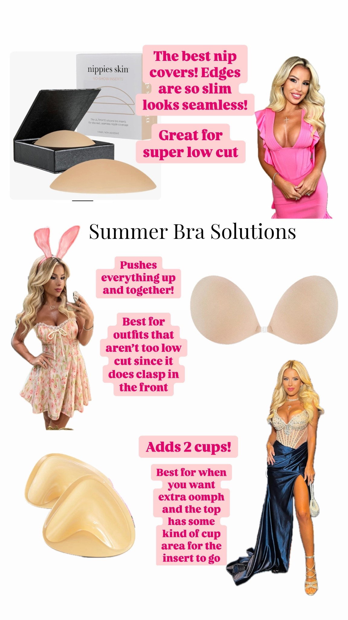 Strapless bras for summer. Sticky bras. Amazon bras  

#LTKFindsUnder50 #LTKSummerEdit