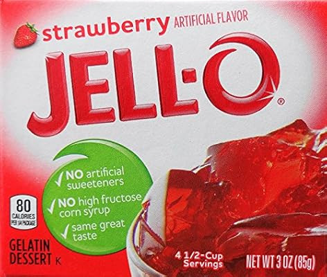 Jell-O Gelatin Dessert, Strawberry Flavor, 3-Ounce Box (Pack of 5) | Amazon (US)