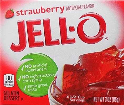 Jell-O Gelatin Dessert, Strawberry Flavor, 3-Ounce Box (Pack of 5) | Amazon (US)