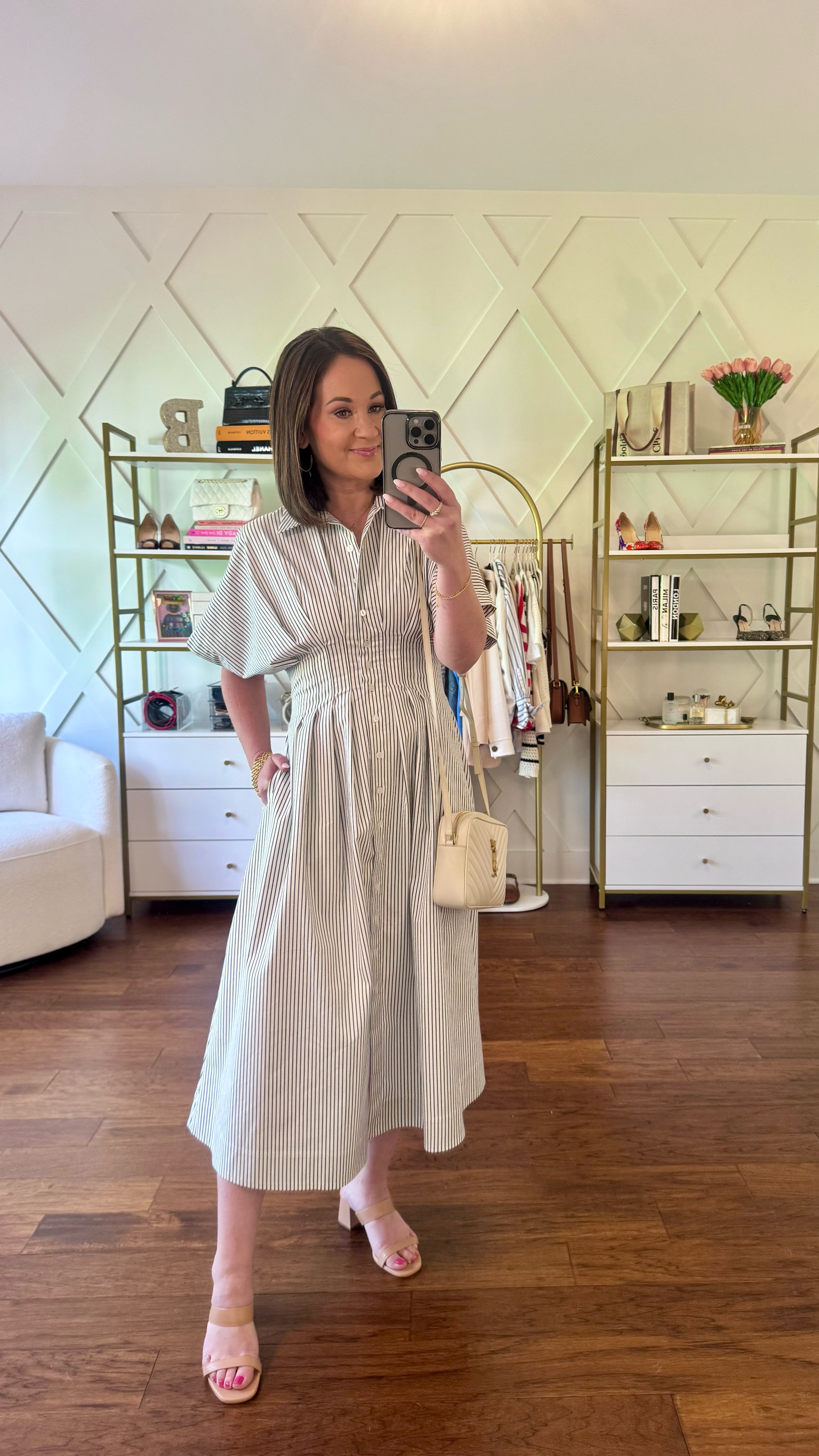 Dress from anthro - wearing a size xs- petite use code bestyled15 for 15% off my comfortable neutral sandals from
Inez! 

#LTKOver40 #LTKStyleTip #LTKSeasonal