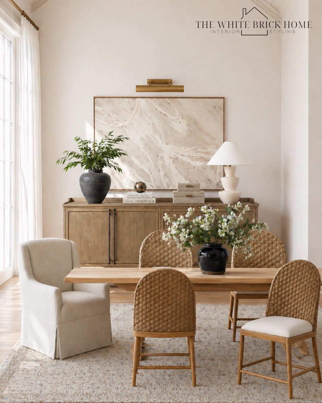A warm, light filled dining room that blends natural textures and timeless neutrals for an effortlessly elevated everyday look. 
🖤🖤
Dining room, dining room decor, dining room ideas, dining room finds, dining table, dining chair, dining room rug, area rug, wall art, home decor, home accessories, table lamp, lamp, dining furniture, dining room decor, home accessories, home accents, faux greenery, greenery, lighting, dining room lighting, McGee and co, McGee and co dining room, McGee and co dining room design 


#LTKSaleAlert #LTKHome #LTKSeasonal
