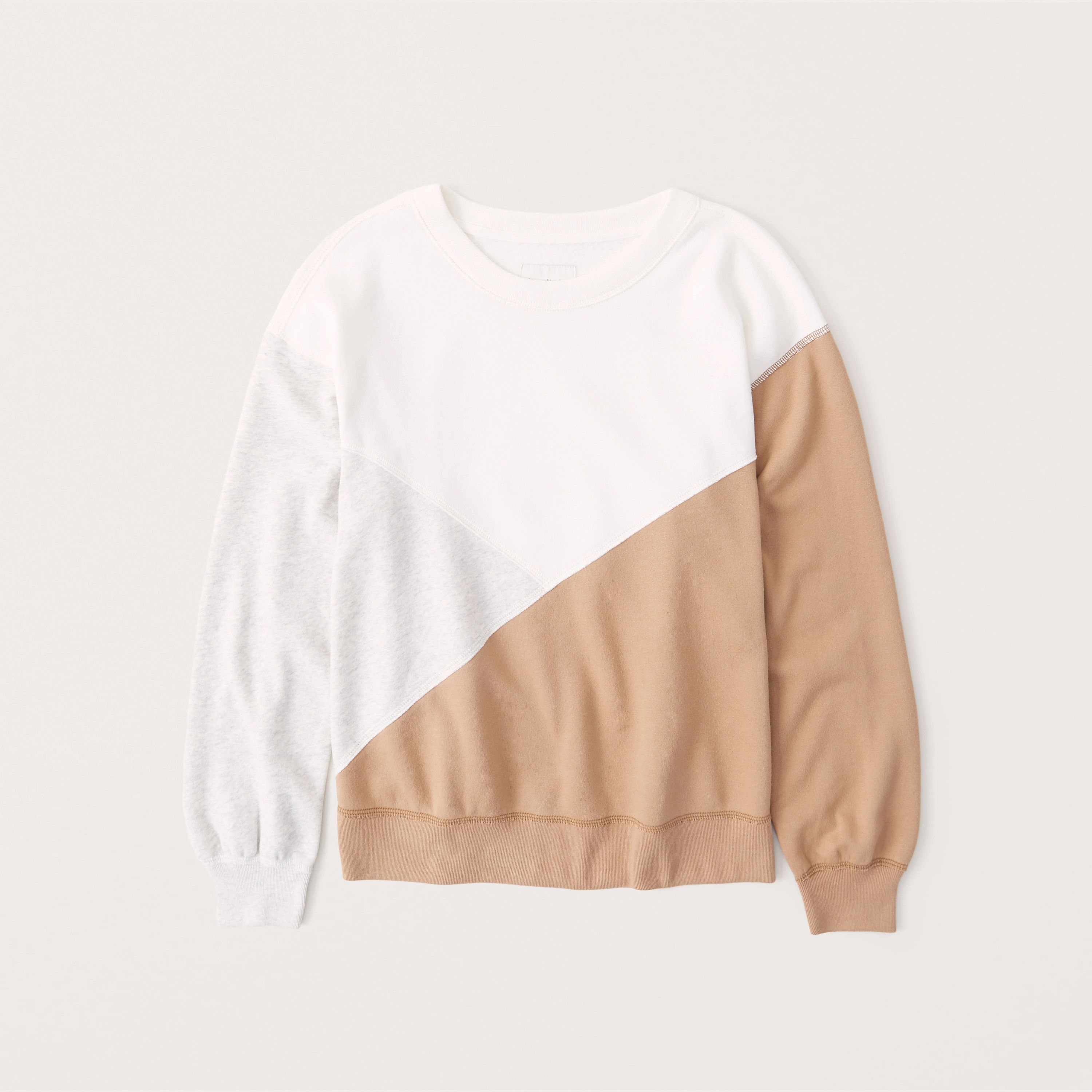 Colorblock Crewneck Sweatshirt | Abercrombie & Fitch (US)