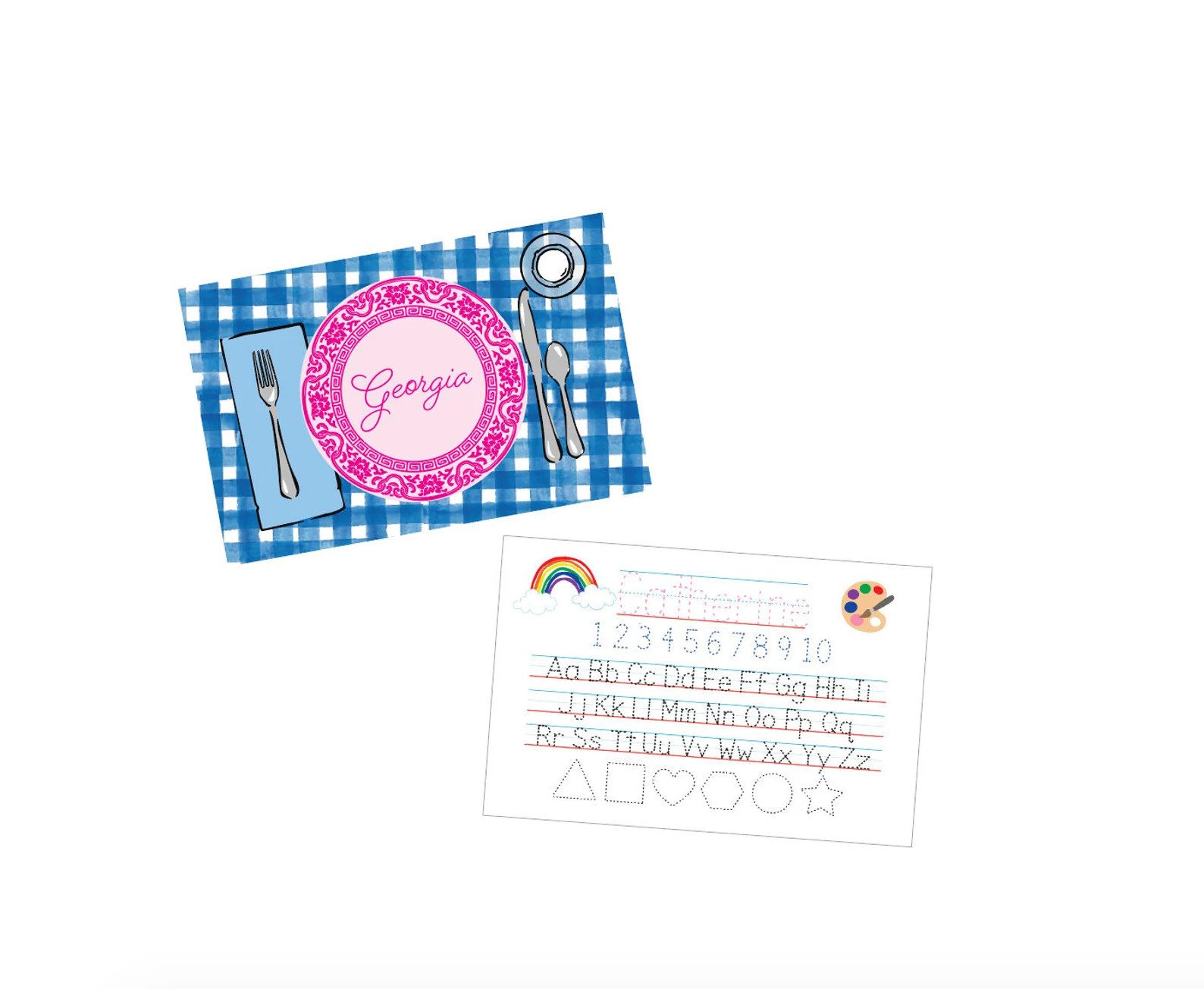 Personalized placemat Gingham placemat Kids Personalized | Etsy | Etsy (US)