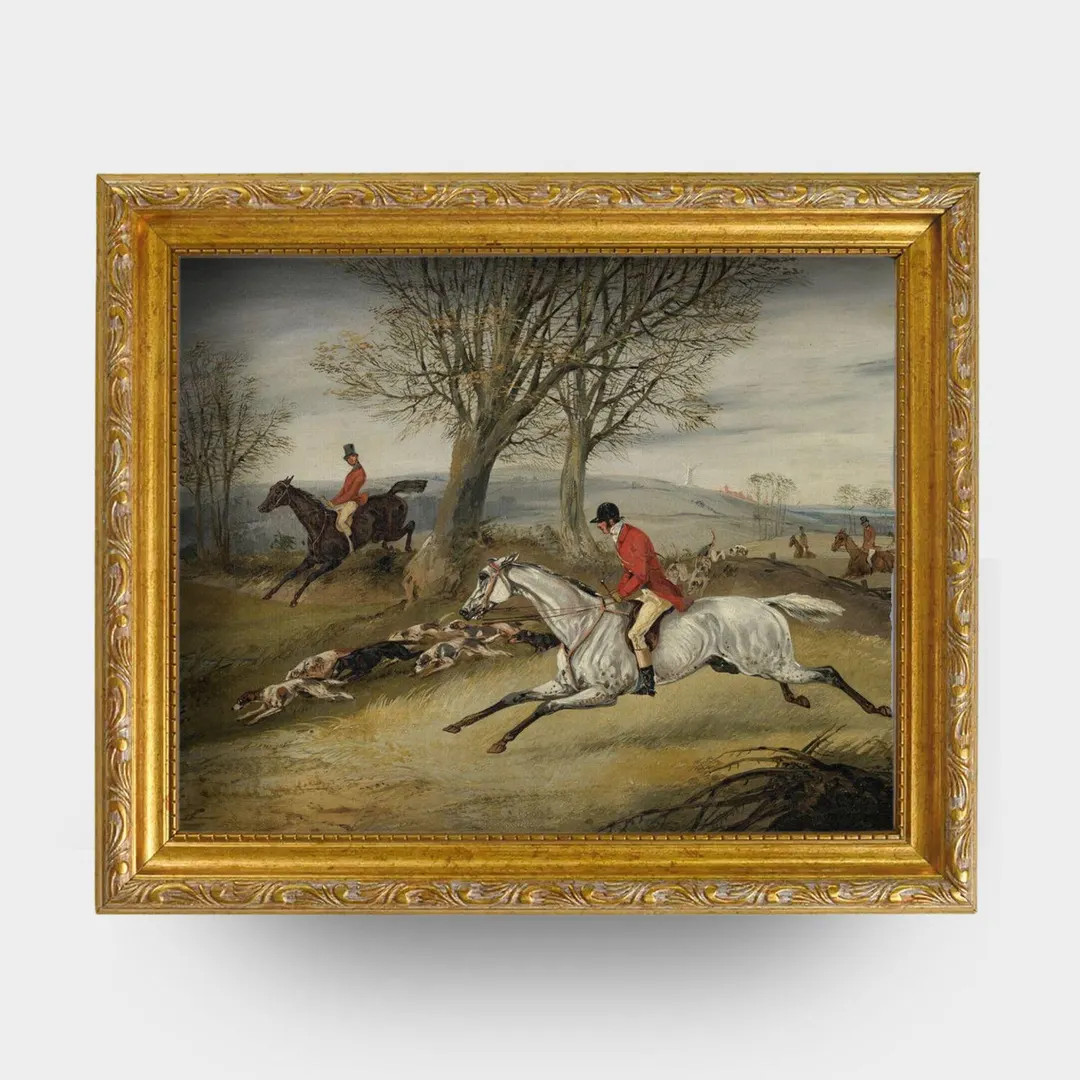 Tally-ho No. 01 - 8x10 Antique Inspired Framed English Fox Hunt Equestrian Portrait - Etsy | Etsy (US)