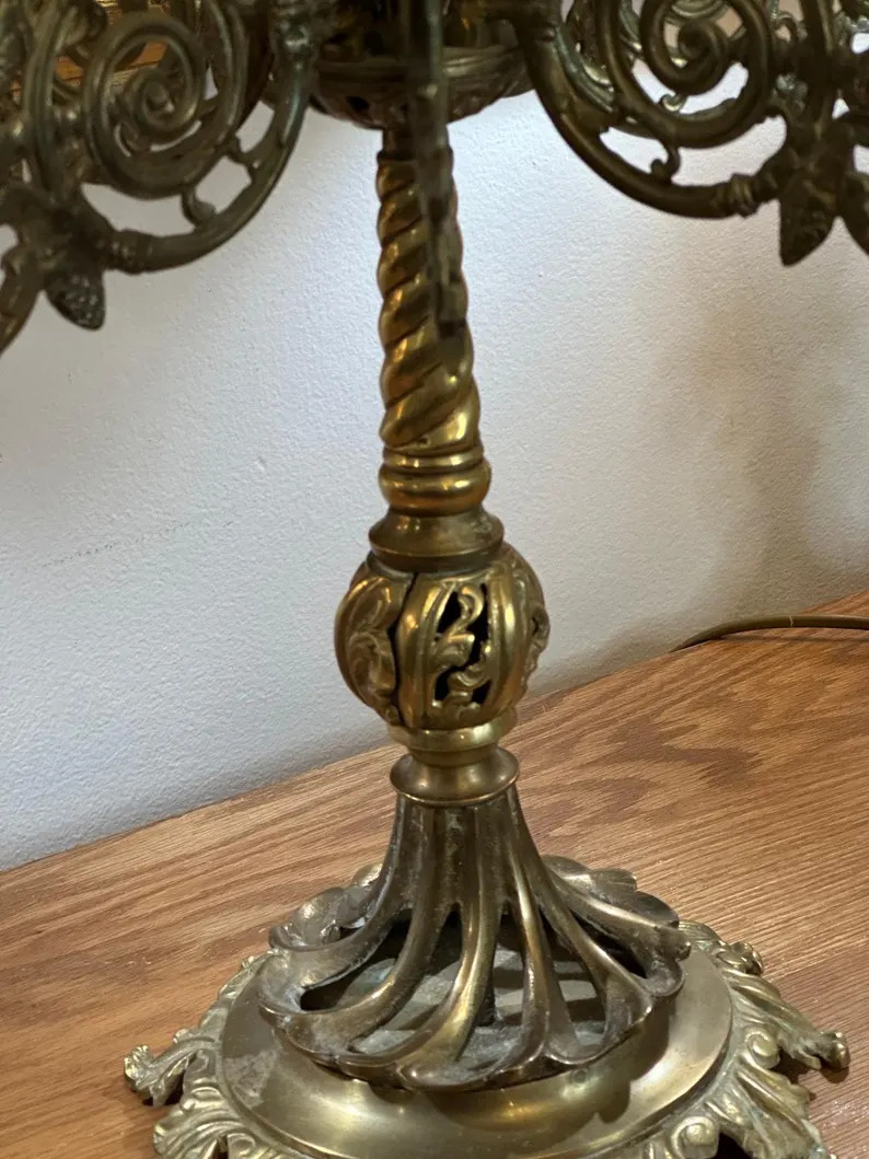 Vintage Solid Brass 8-arm Candelabra – Elegant Multi-candle Holder With Central Stem – 18.5... | Etsy (US)