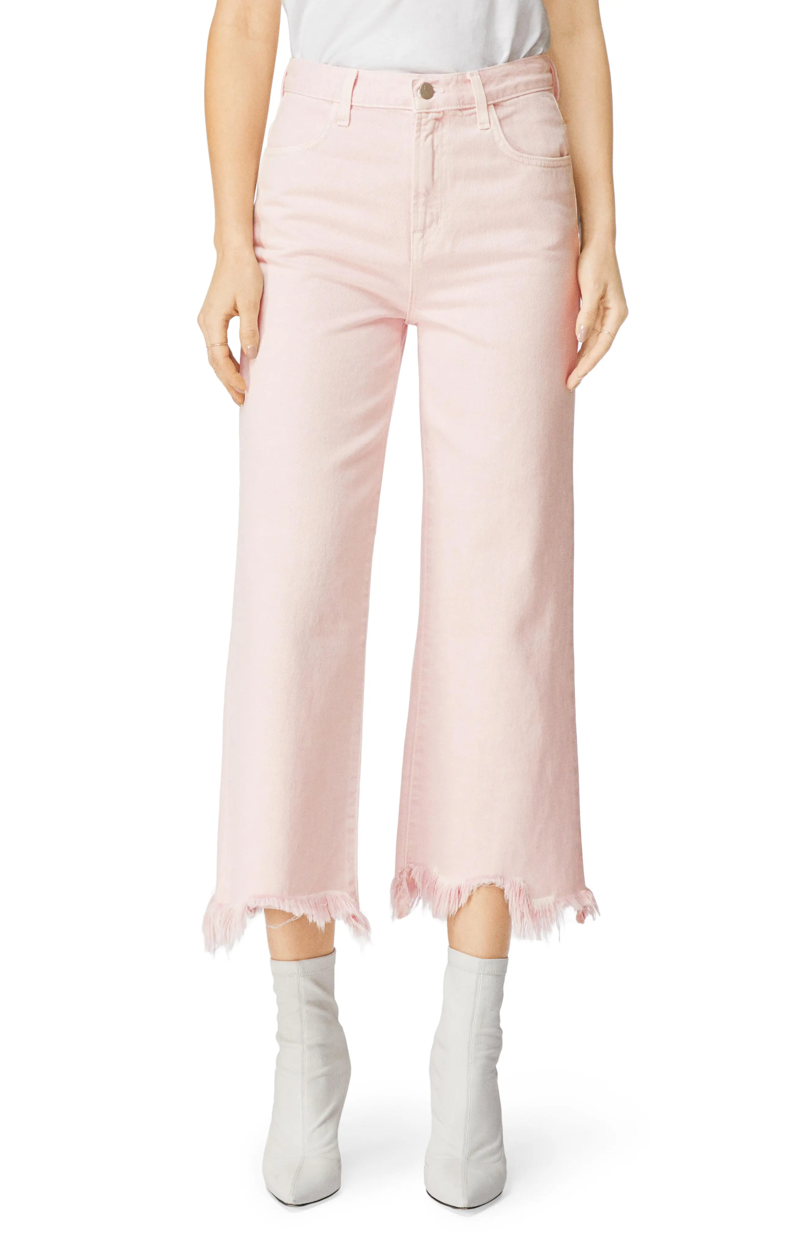 J Brand Joan High Waist Crop Wide Leg Jeans (Faded Pandora) | Nordstrom