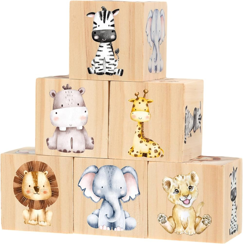6 Pcs Nursery Decor for Girls and Boys Nursery Decor Watercolor Shelf Decor for Bedroom Playroom ... | Amazon (US)