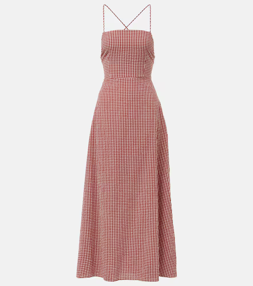 Posse Lori gingham cotton maxi dress | Mytheresa (US/CA)